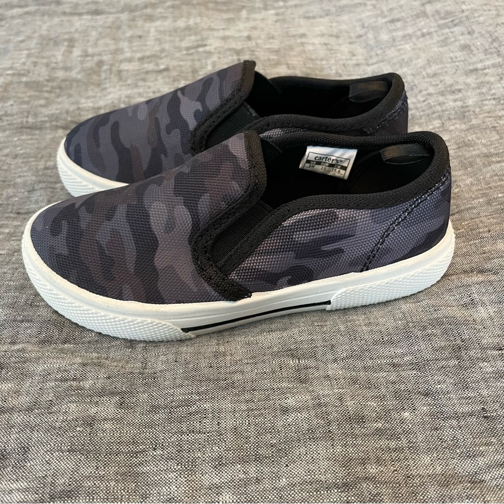 Carter’s Toddler Size 9 Blue and Gray Slip on Sneakers - NWOT